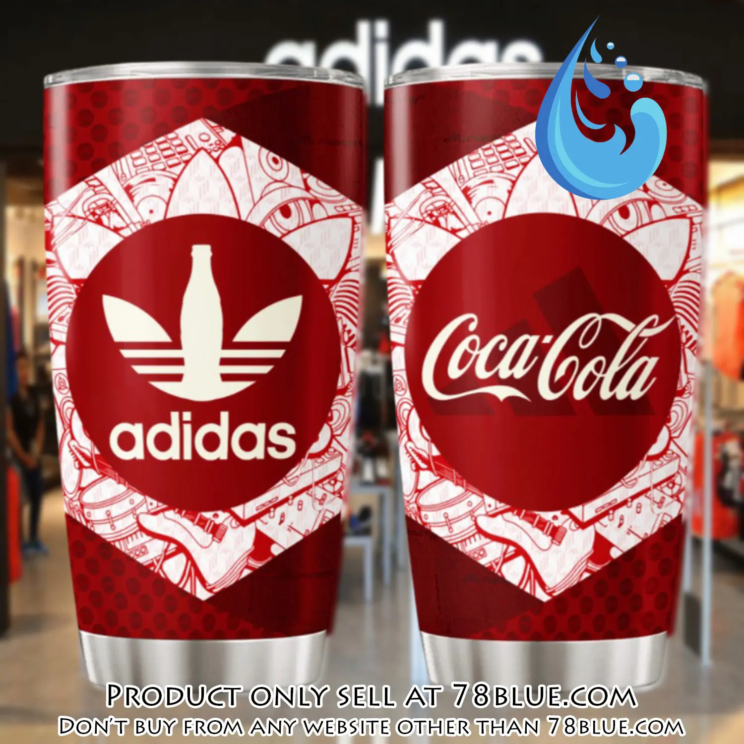 Adidas coca cola stainless steel tumbler 20oz30oz 78b1137286